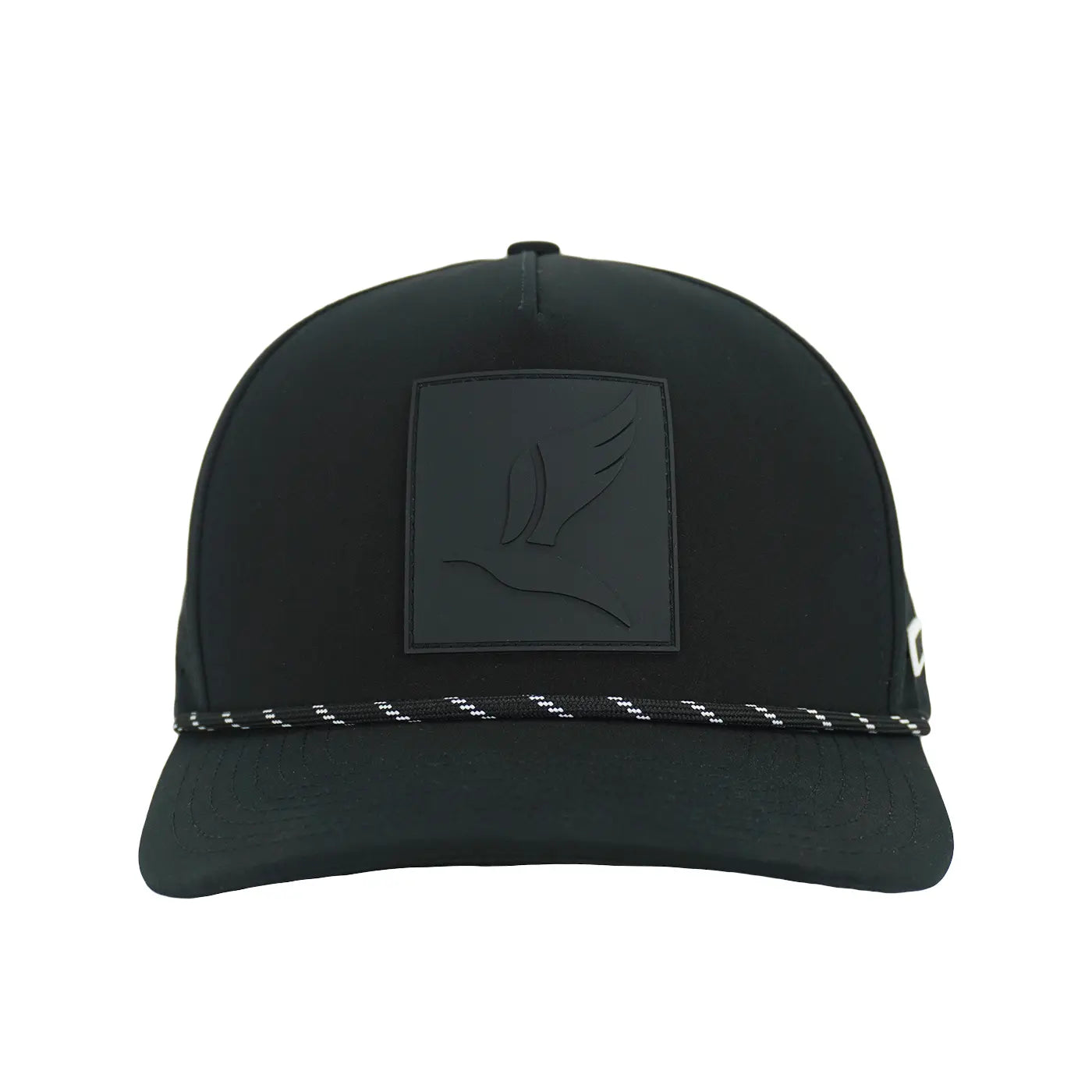 Black performance fit Monochrome Patch golf hat — ALBY