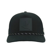 Black performance fit Monochrome Patch golf hat — ALBY