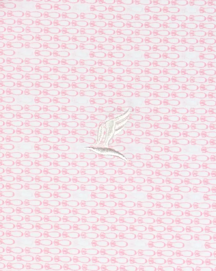 White and pink athletic fit Bombs Away golf polo — ALBY