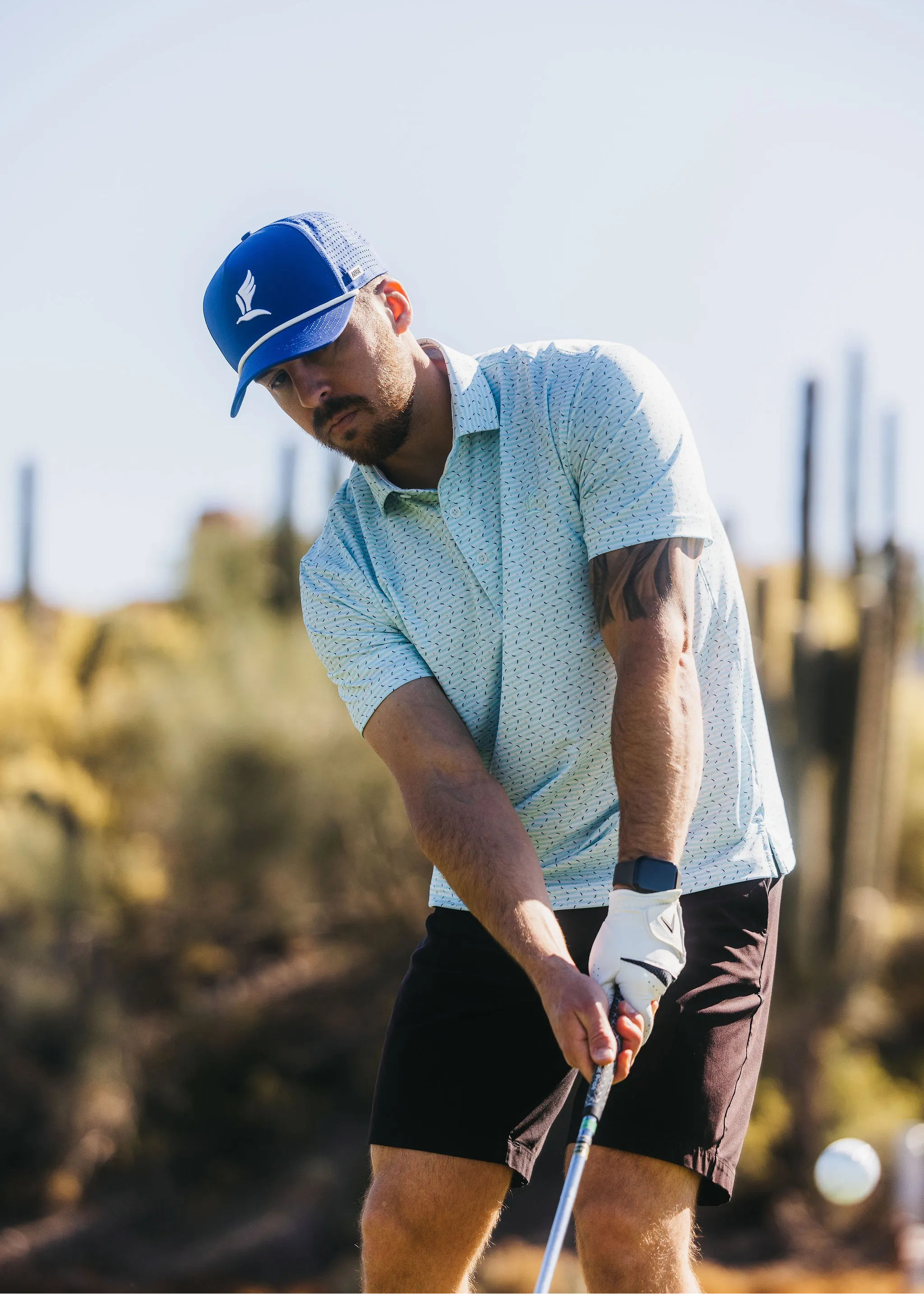 Aqua athletic fit Albatross golf polo — ALBY