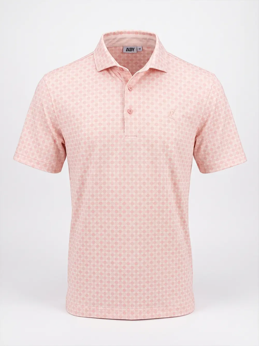Light pink athletic fit Cold Ones golf polo — ALBY