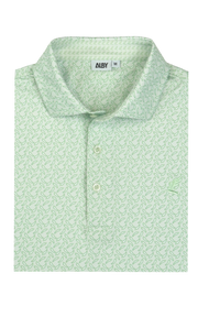 Pepper green athletic fit Fairway Fire golf polo — ALBY