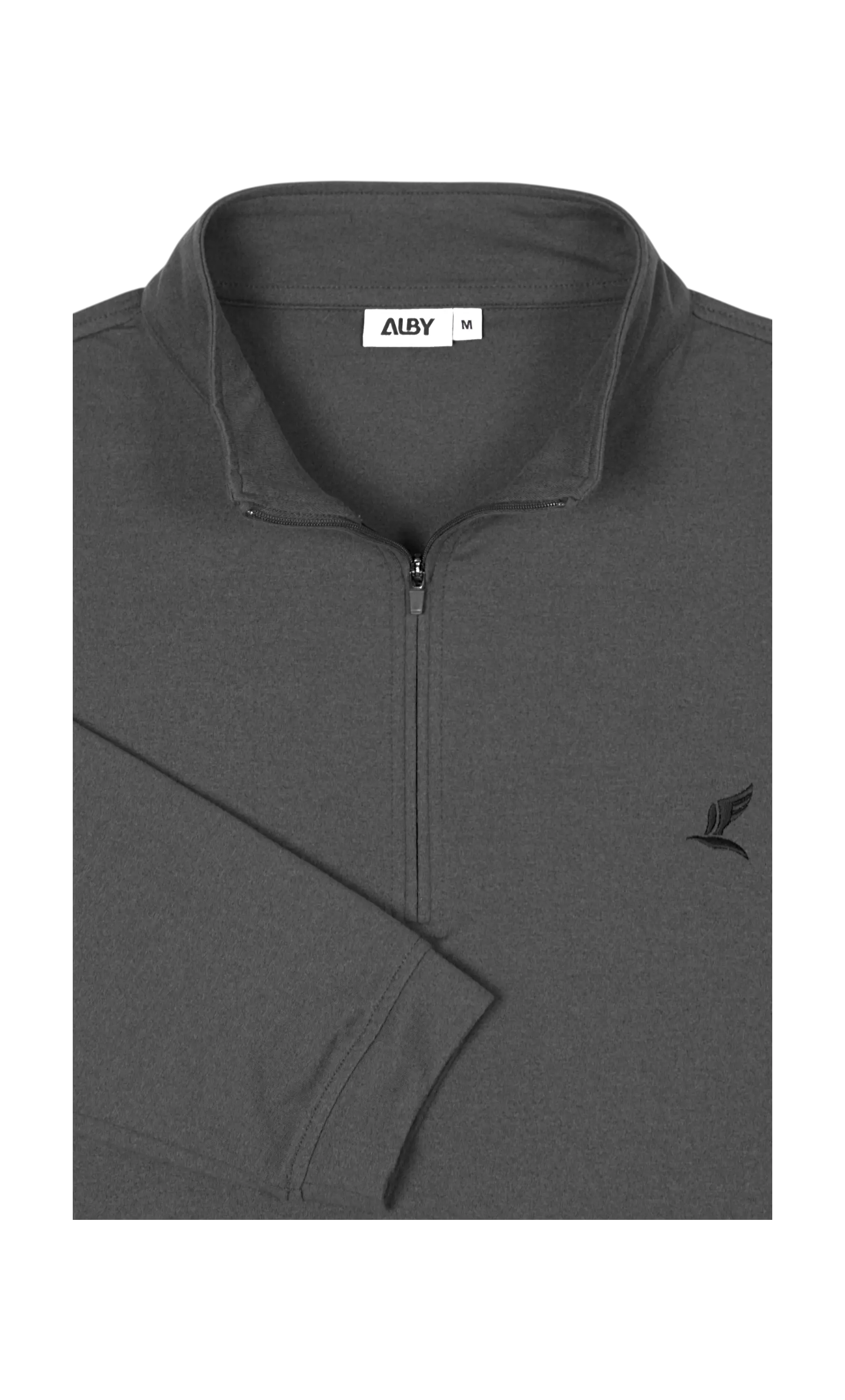 Heather Grey athletic fit Gibson Q-Zip golf quarter-zip — ALBY
