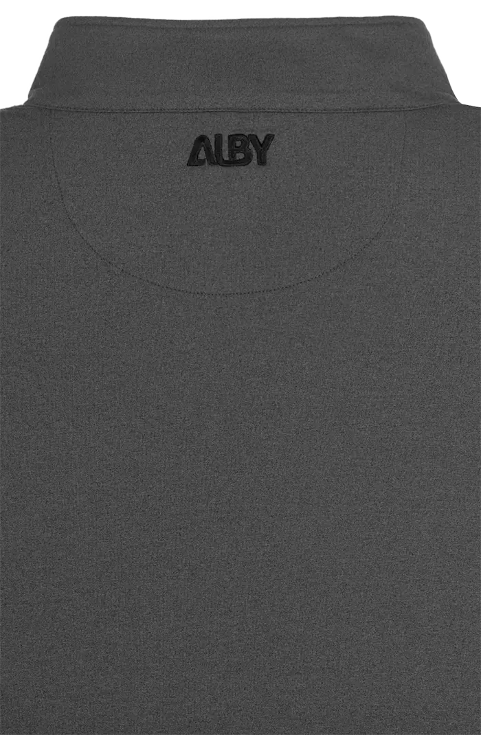 Heather Grey athletic fit Gibson Q-Zip golf quarter-zip — ALBY