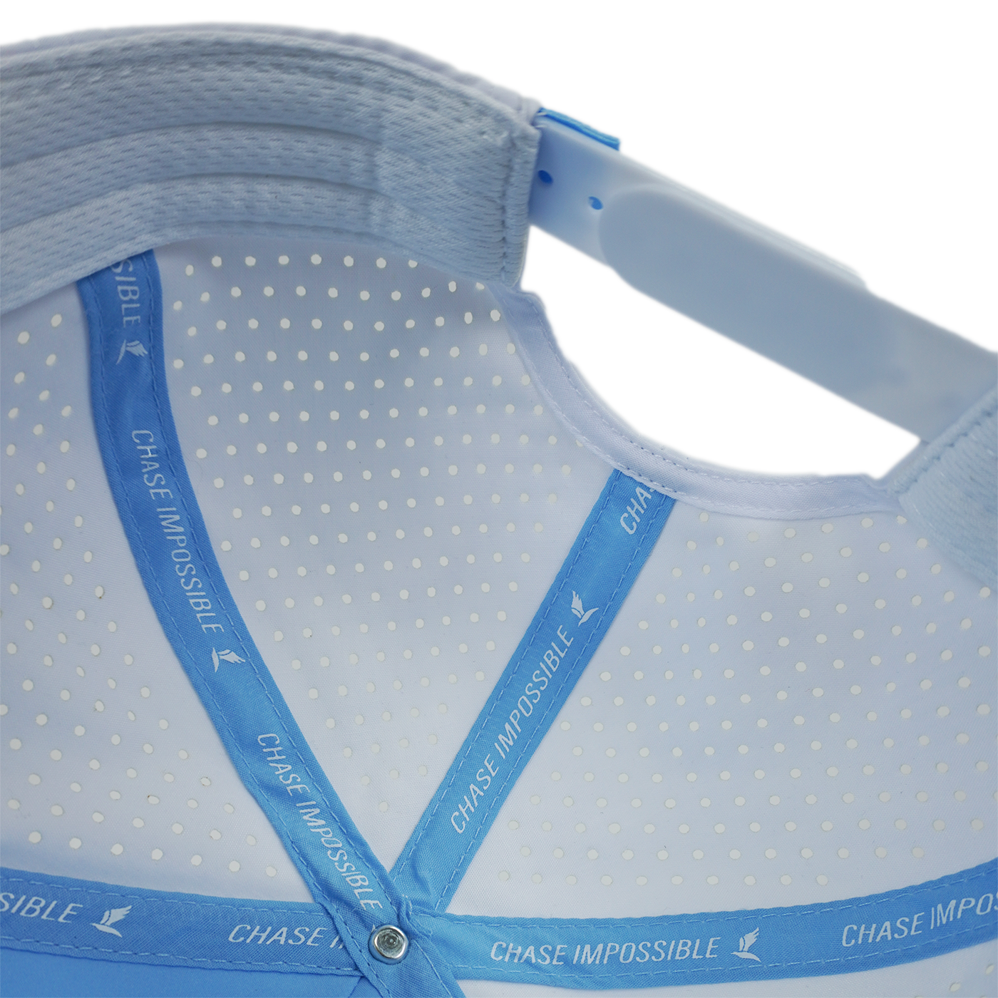 White and aqua performance fit Upside Down golf hat — ALBY